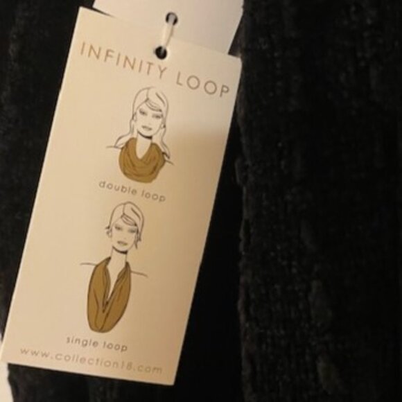 Collection 18 - Black Infinity Scarf - Picture 4 of 7